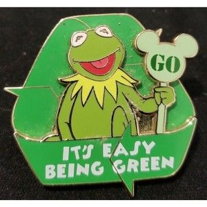 Disney‎ Pin 79451 Kermit the Frog Muppets Go Green Mystery Recycling LE 250 RARE